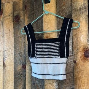 Sweater crop tank